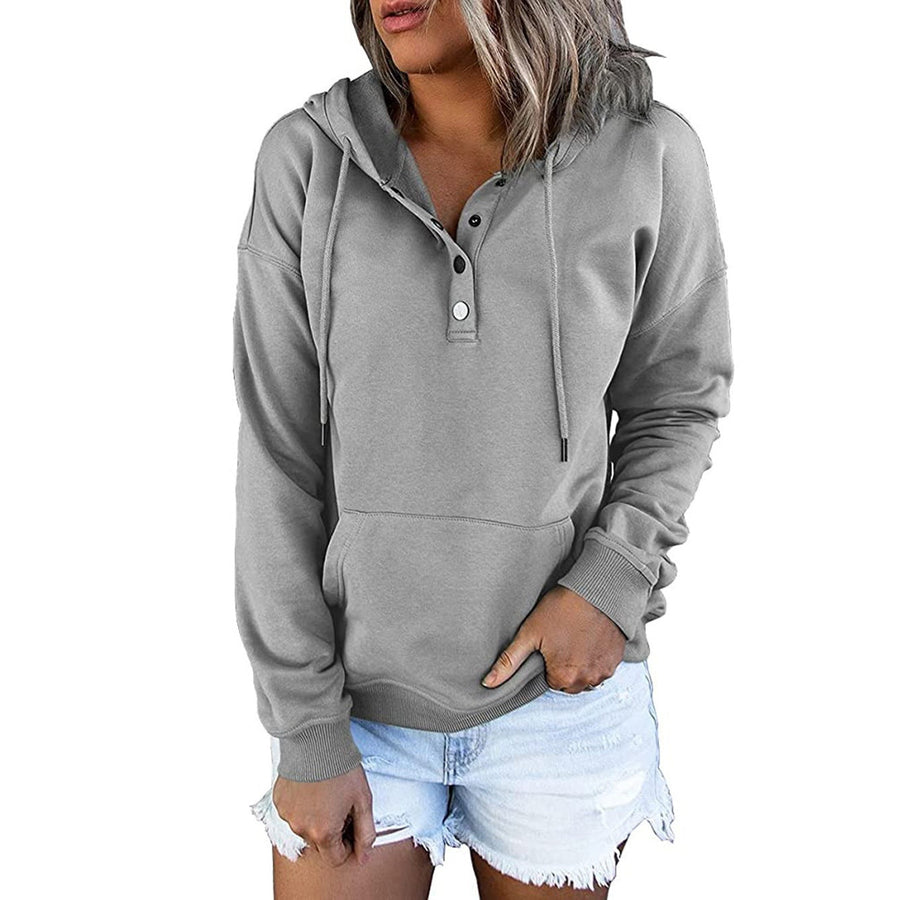 Gisela Hoodie mit Knopfleiste