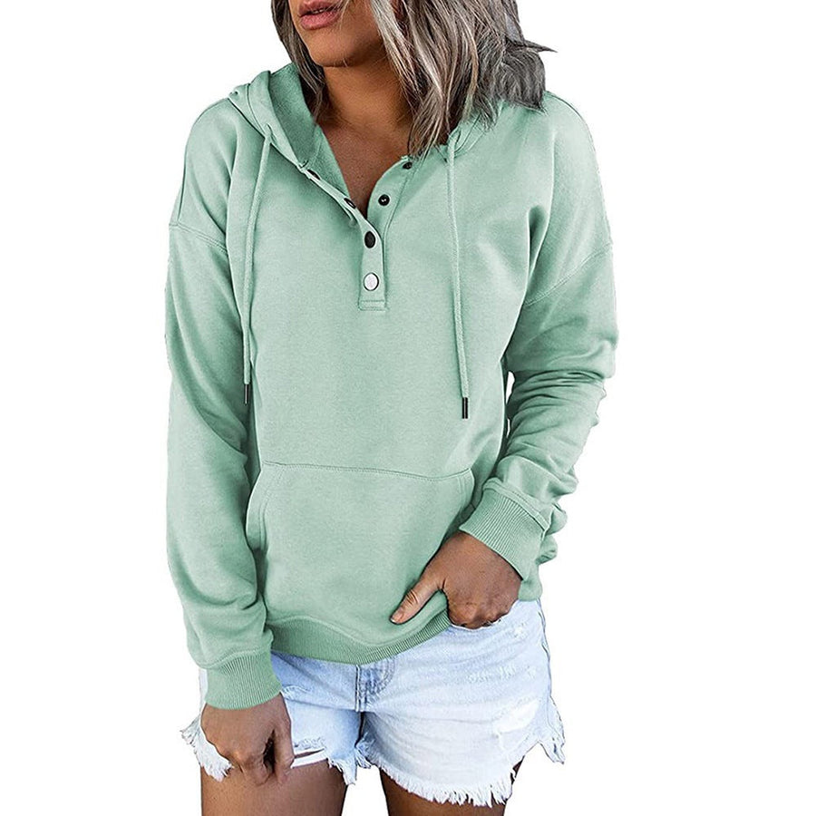 Gisela Hoodie mit Knopfleiste