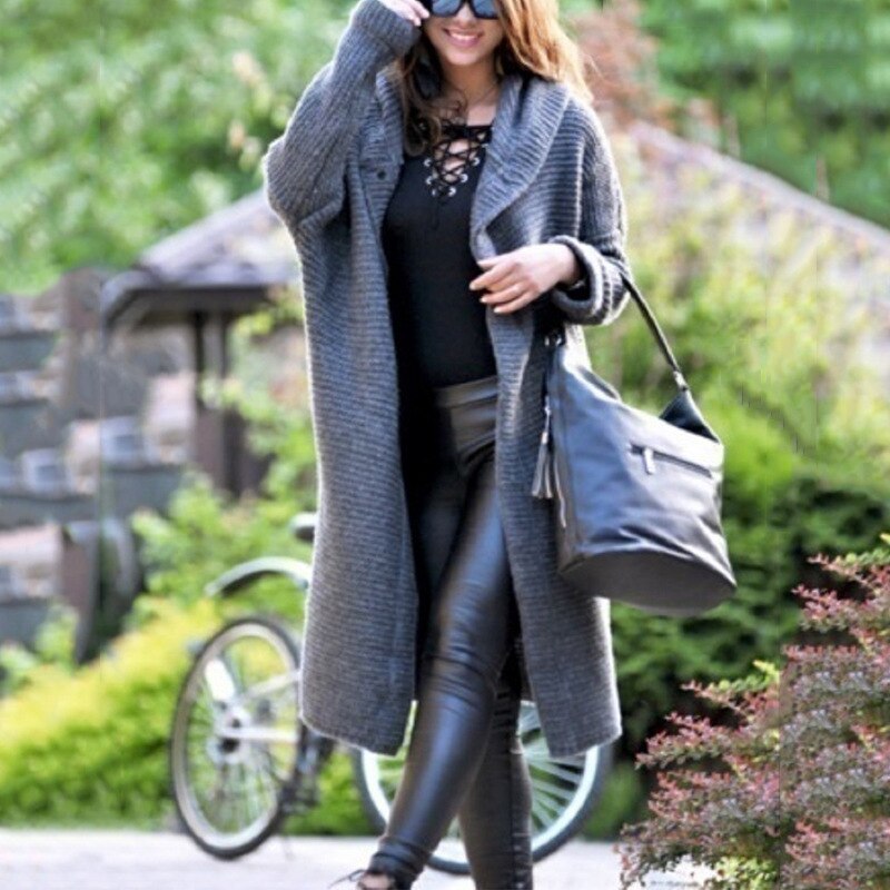 Aida lange Strickjacke