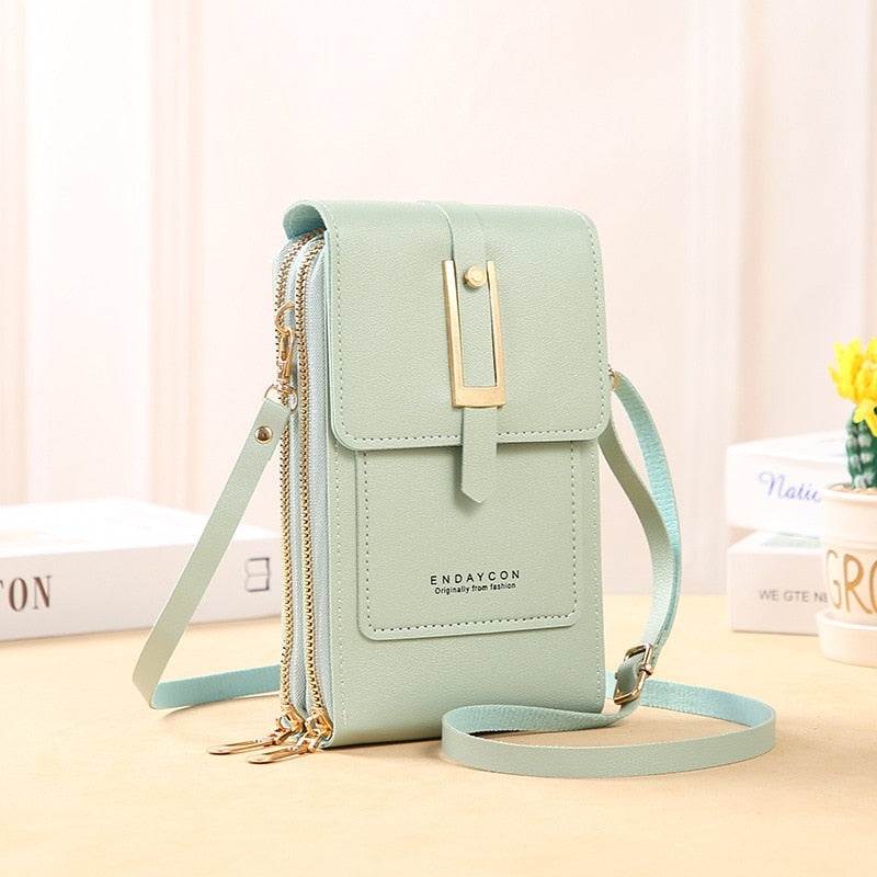 Seline Clutch mit Touchscreen-Fenster