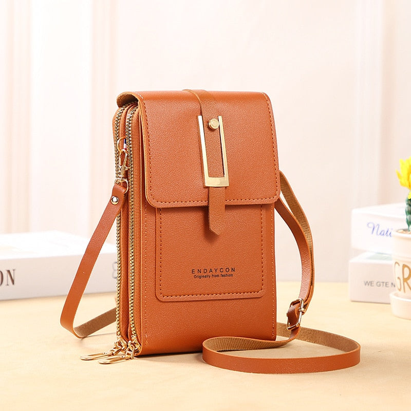 Seline Clutch mit Touchscreen-Fenster