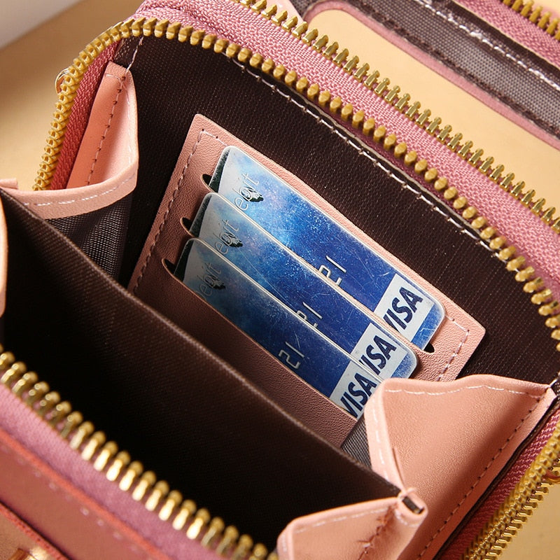 Seline Clutch mit Touchscreen-Fenster