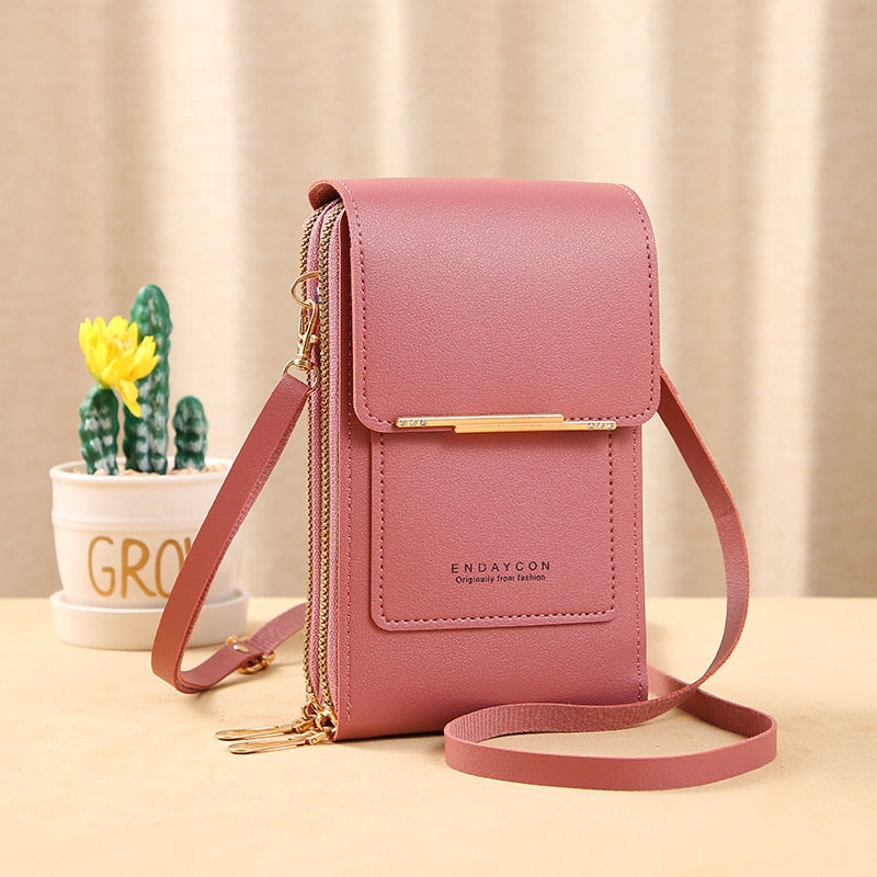 Seline Clutch mit Touchscreen-Fenster