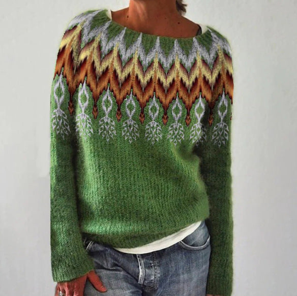 Svea Pullover mit Norweger-Muster