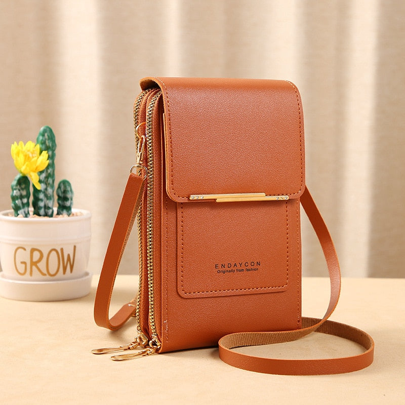 Seline Clutch mit Touchscreen-Fenster