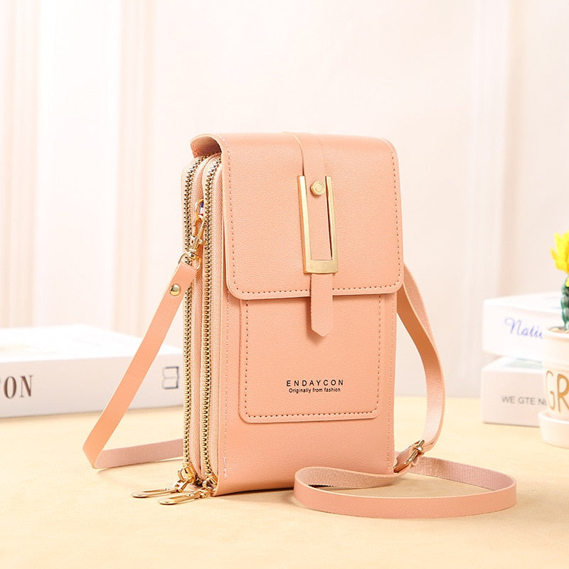 Seline Clutch mit Touchscreen-Fenster