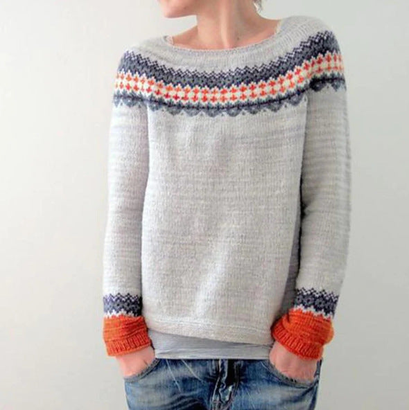 Svea Pullover mit Norweger-Muster