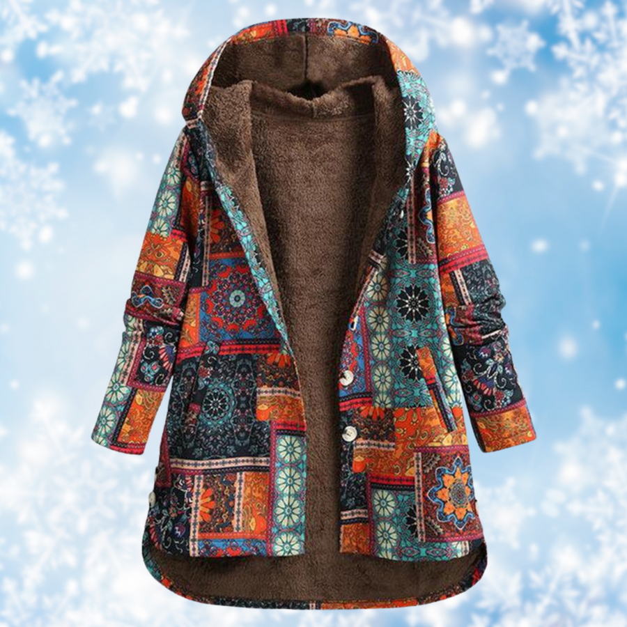 Rina Patchwork-Jacke mit Kapuze