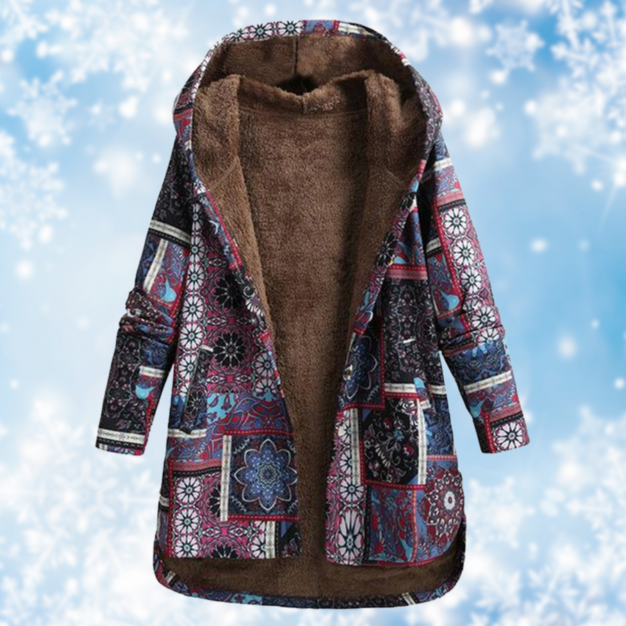 Rina Patchwork-Jacke mit Kapuze