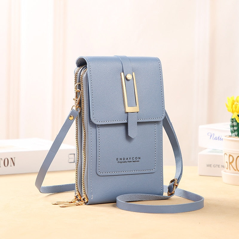 Seline Clutch mit Touchscreen-Fenster