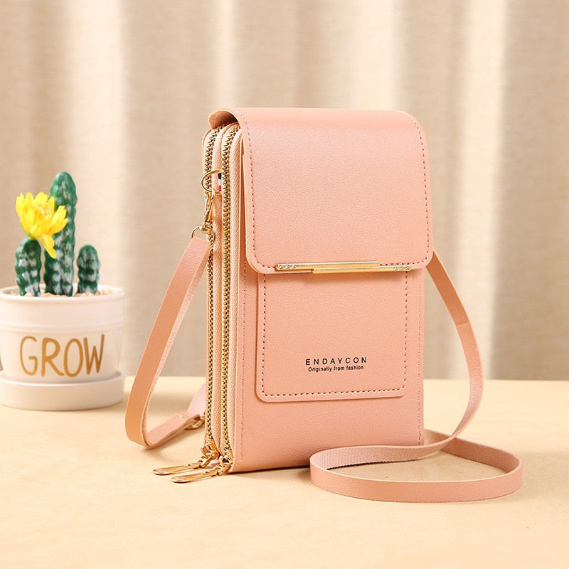 Seline Clutch mit Touchscreen-Fenster