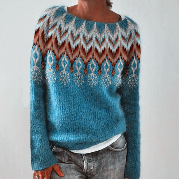 Svea Pullover mit Norweger-Muster