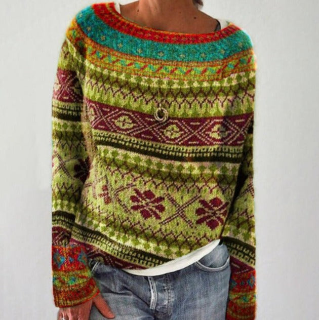 Svea Pullover mit Norweger-Muster