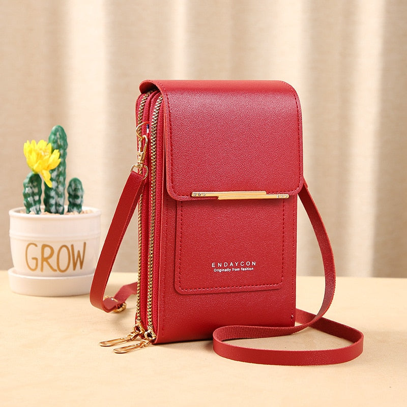 Seline Clutch mit Touchscreen-Fenster
