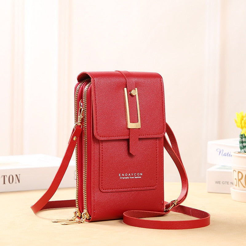 Seline Clutch mit Touchscreen-Fenster