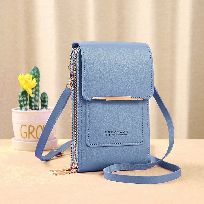 Seline Clutch mit Touchscreen-Fenster