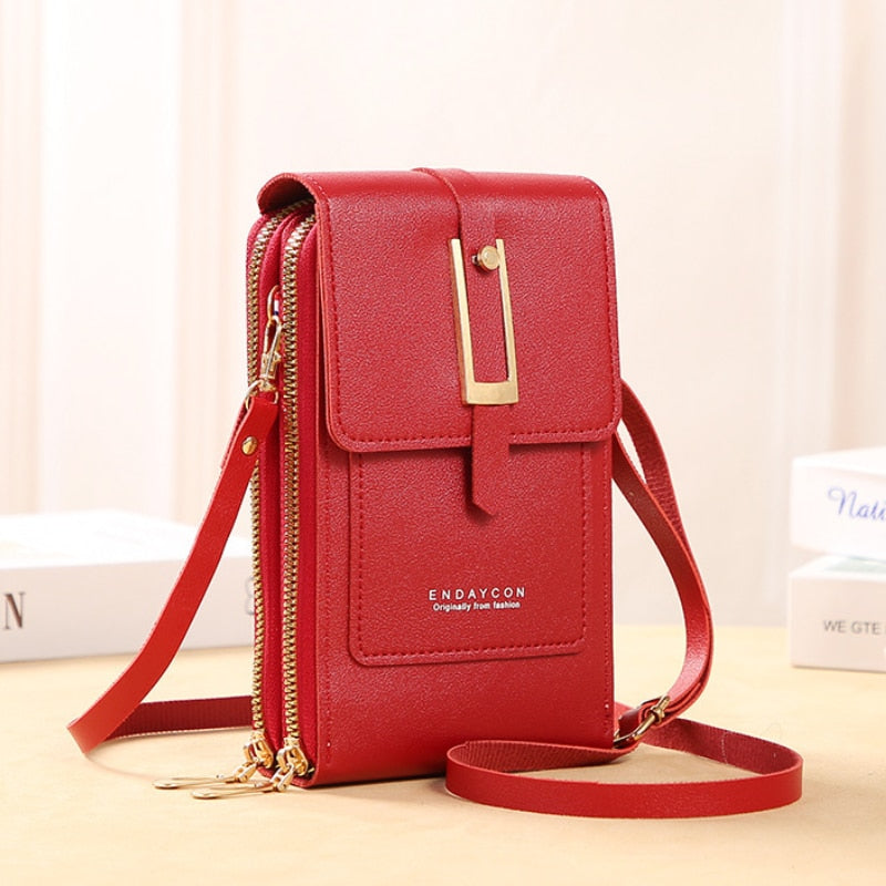 Seline Clutch mit Touchscreen-Fenster