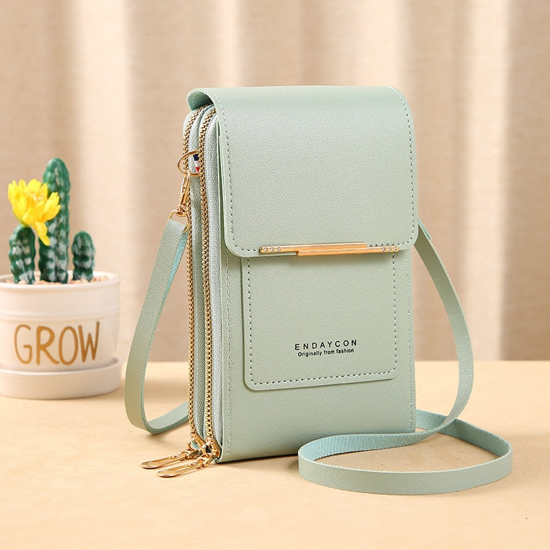 Seline Clutch mit Touchscreen-Fenster