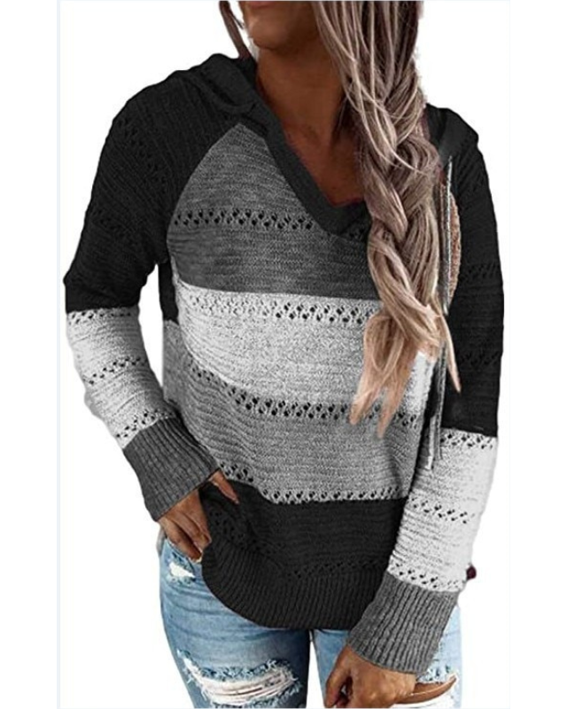 Mirja Kapuzenpullover mit Streifenmuster