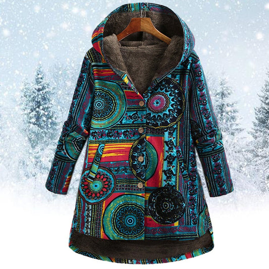 Rina Patchwork-Jacke mit Kapuze