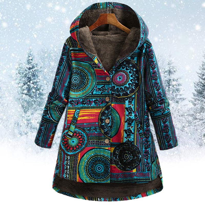 Rina Patchwork-Jacke mit Kapuze