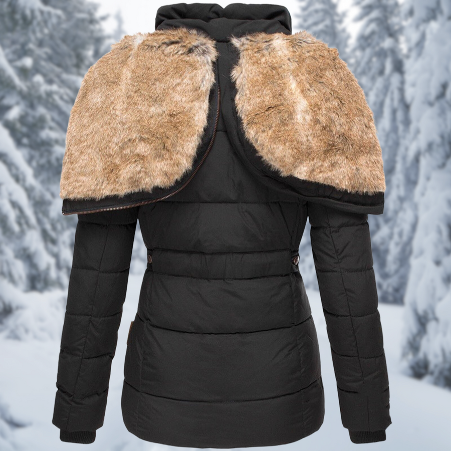 Vanya Steppjacke mit Fellkapuze
