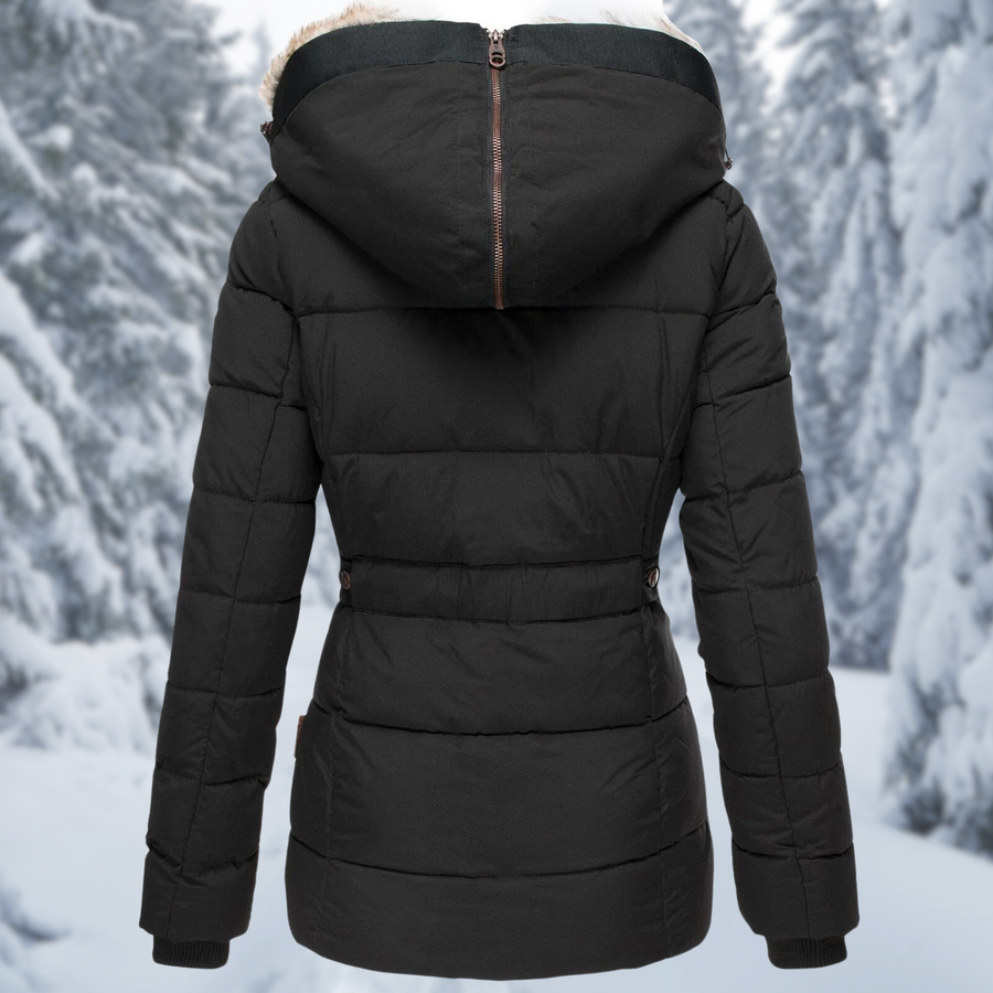 Vanya Steppjacke mit Fellkapuze