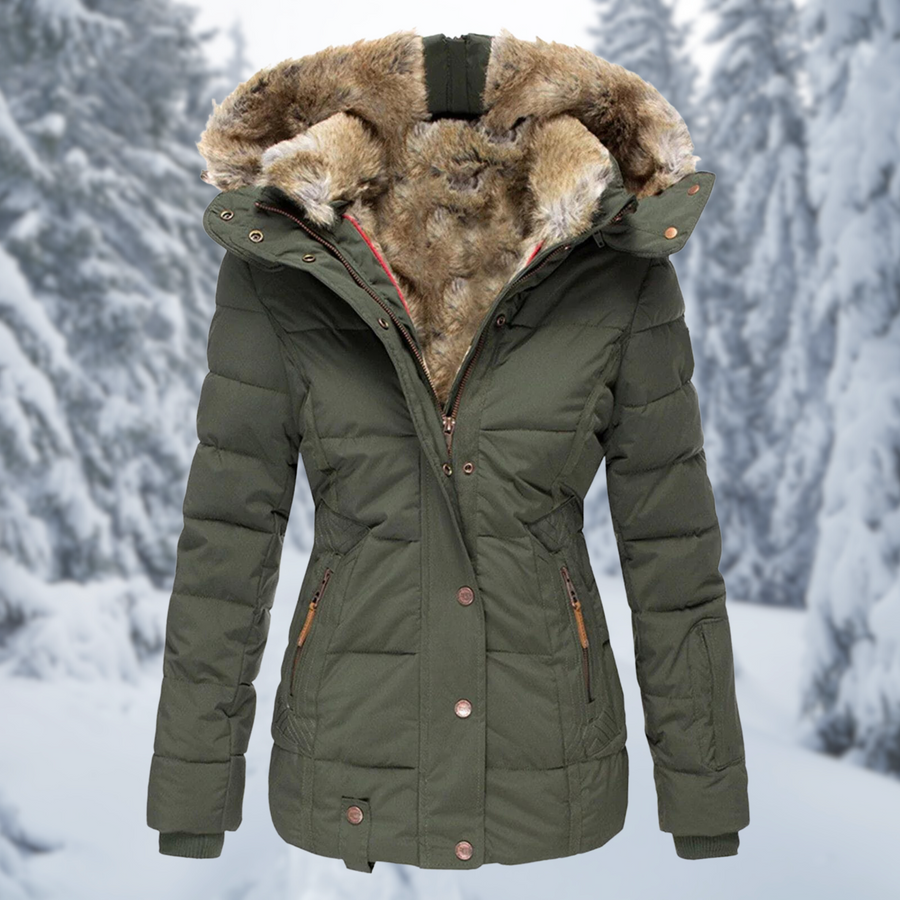 Vanya Steppjacke mit Fellkapuze