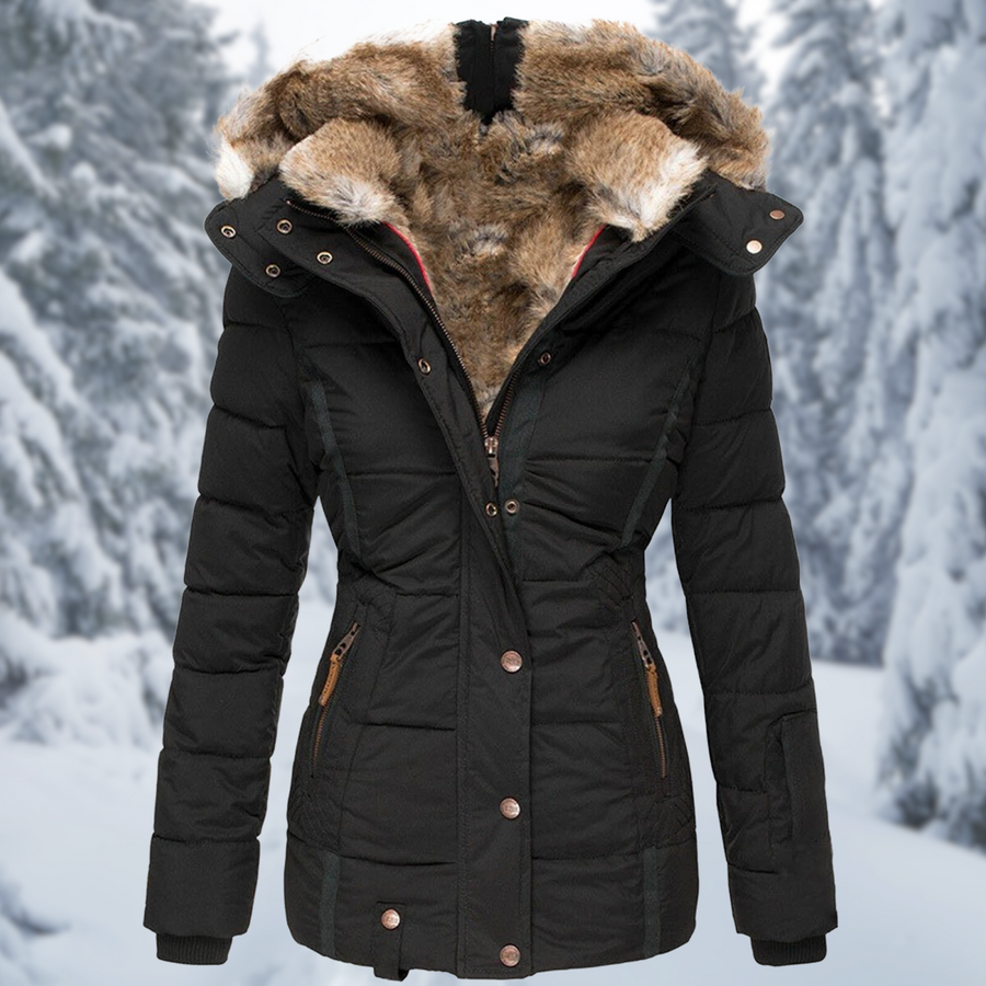 Vanya Steppjacke mit Fellkapuze
