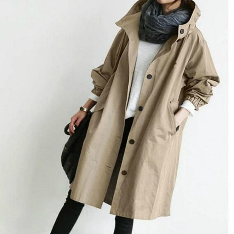 Vessa Trenchcoat mit Kapuze