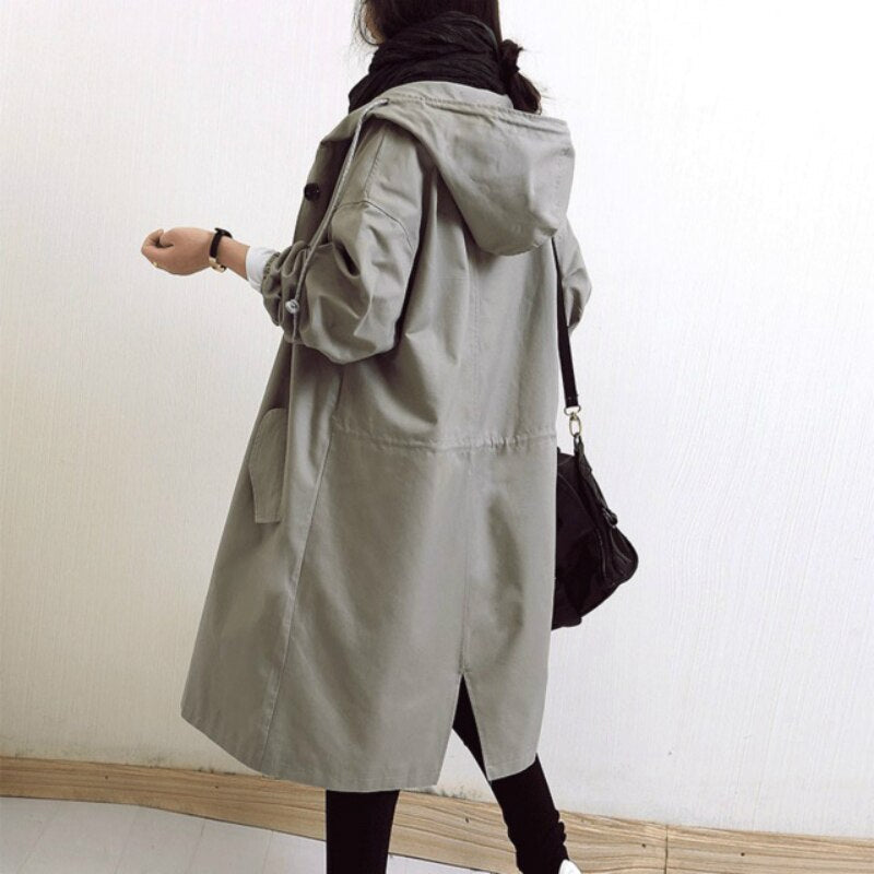 Vessa Trenchcoat mit Kapuze