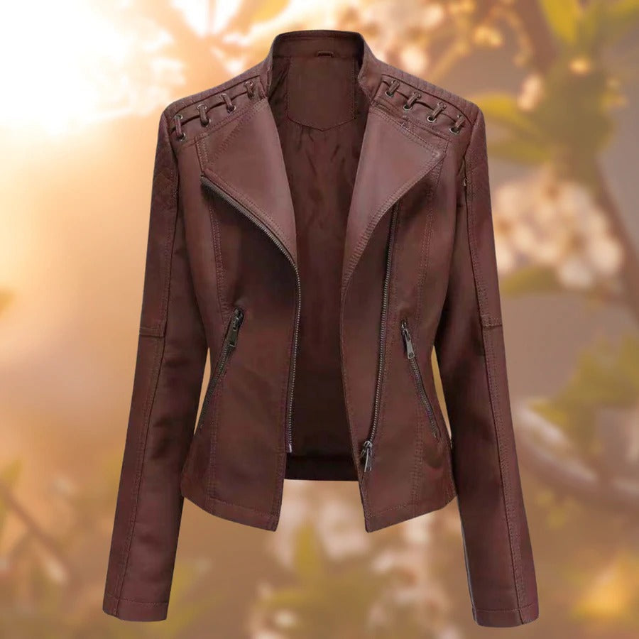 Katrin Bikerjacke mit Schnürung