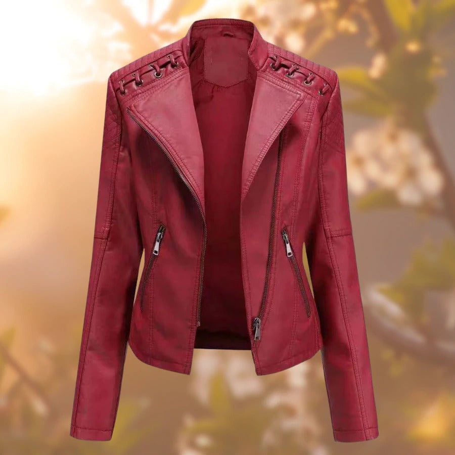 Katrin Bikerjacke mit Schnürung