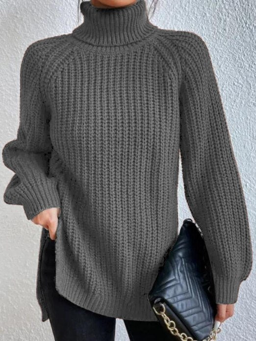 Silja Rollkragenpullover mit Rippstrick