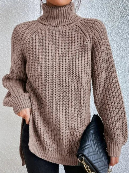 Silja Rollkragenpullover mit Rippstrick