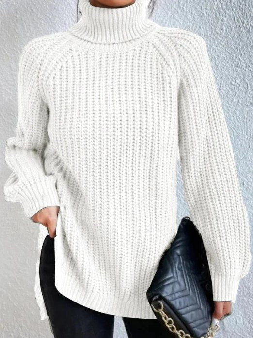 Silja Rollkragenpullover mit Rippstrick