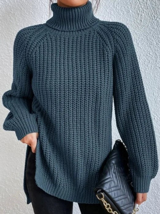 Silja Rollkragenpullover mit Rippstrick