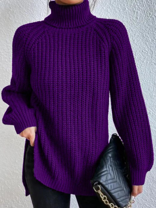 Silja Rollkragenpullover mit Rippstrick