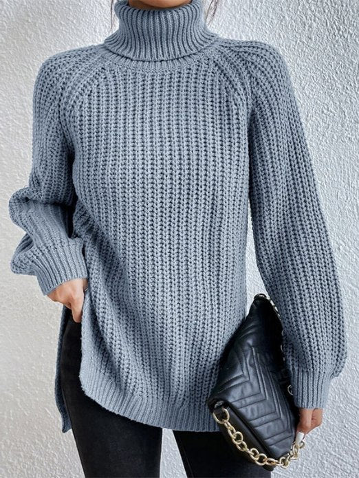 Silja Rollkragenpullover mit Rippstrick