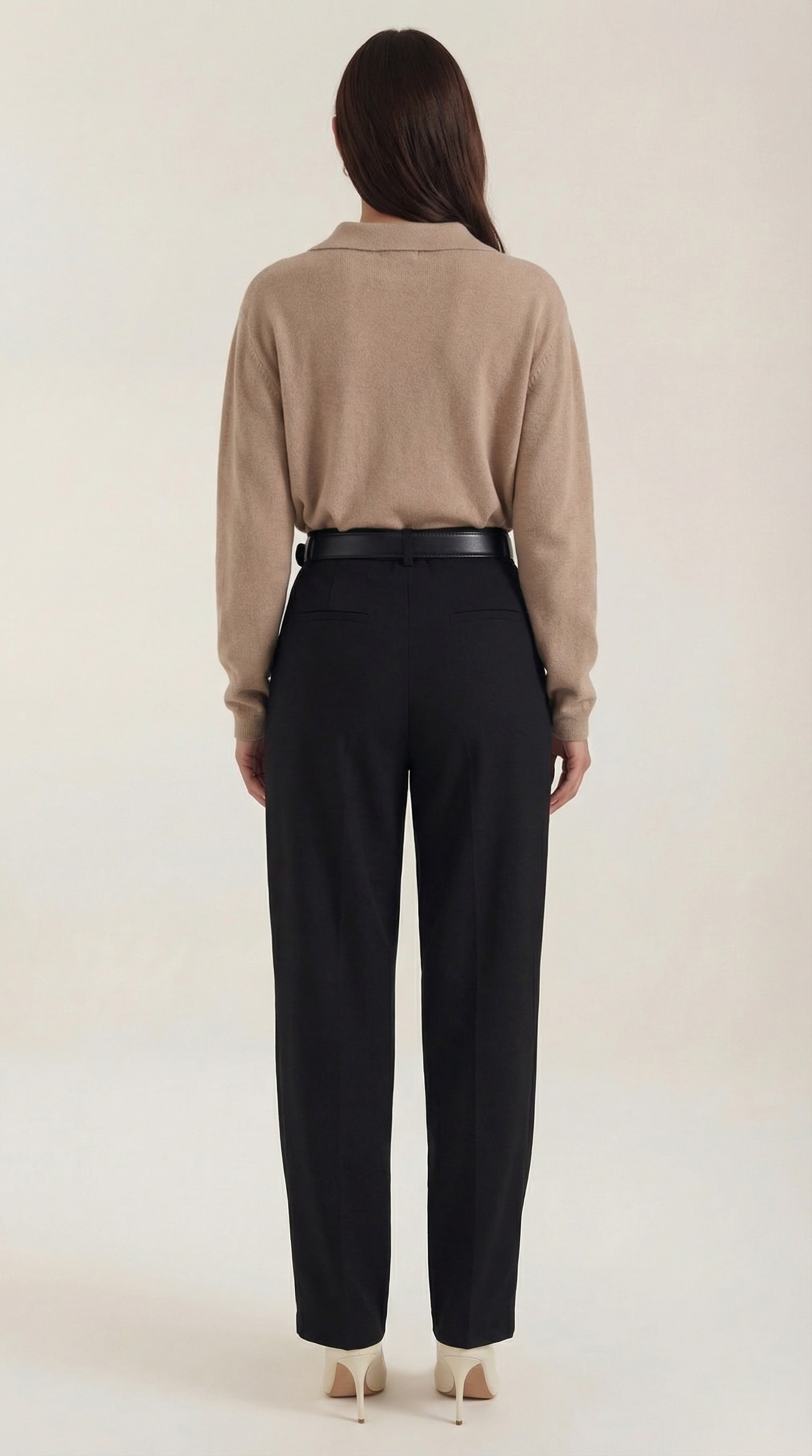 Margaret Freizeit-Polo-Pullover mit V-Ausschnitt