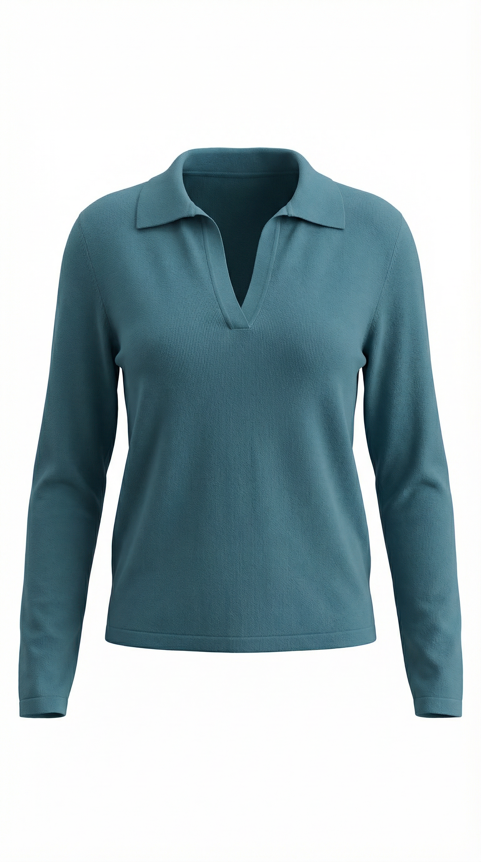Margaret Freizeit-Polo-Pullover mit V-Ausschnitt