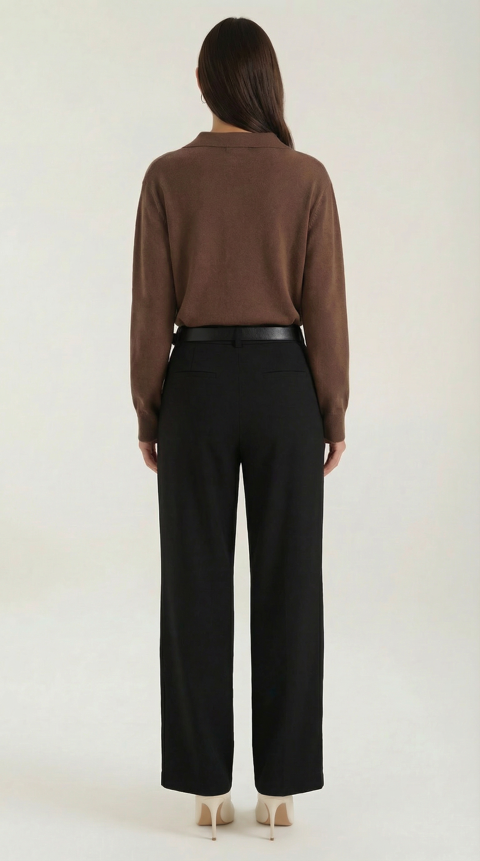 Margaret Freizeit-Polo-Pullover mit V-Ausschnitt