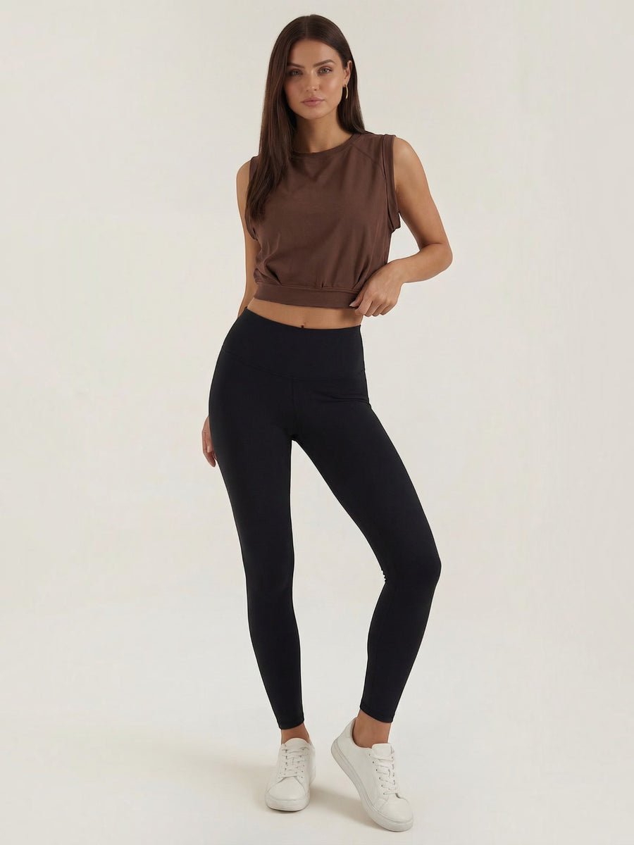 Faye Damen Crop Trägertop | Weicher Baumwollmix, Ärmellos, Sportlich - 20