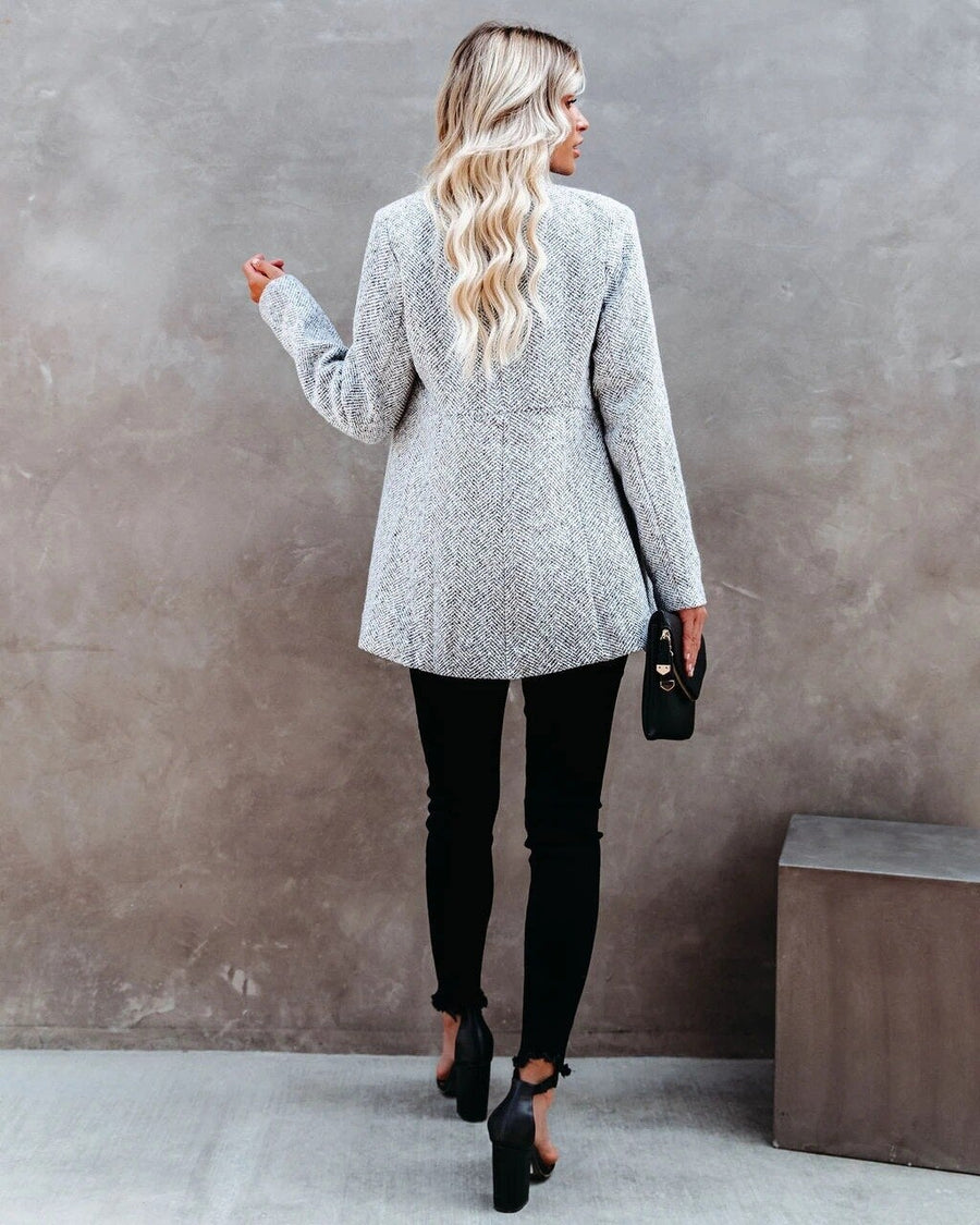 Verena Blazer mit Fischgrätmuster