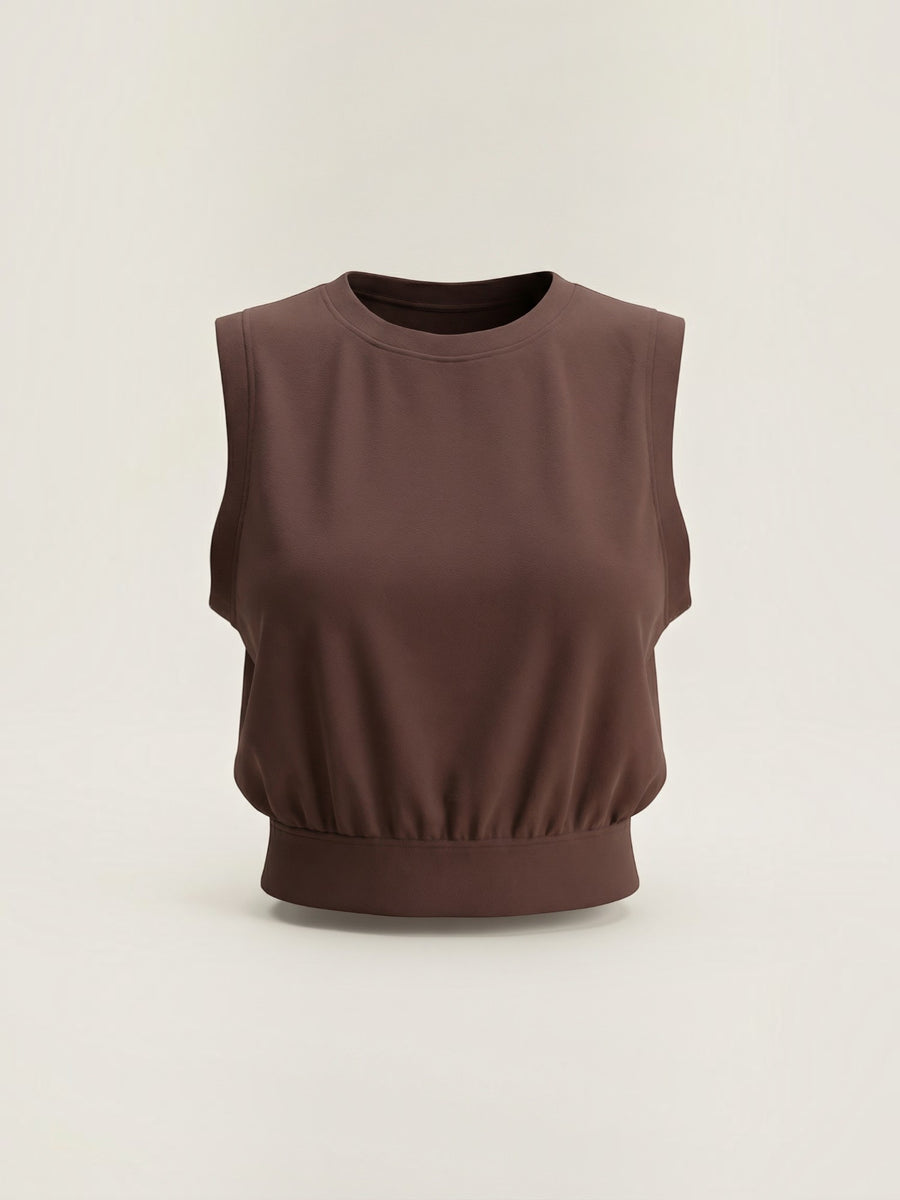 Faye Damen Crop Trägertop | Weicher Baumwollmix, Ärmellos, Sportlich - 24