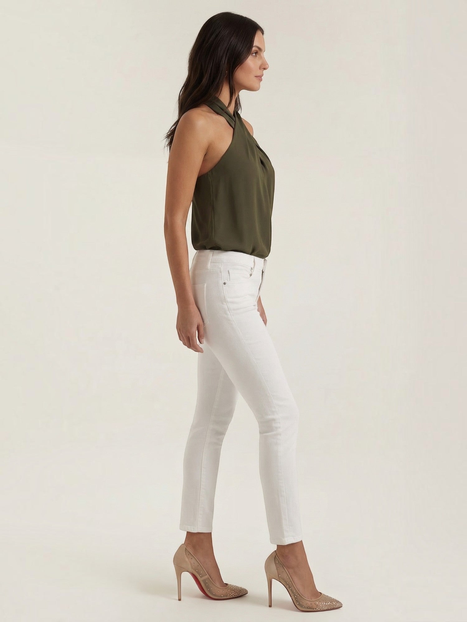 Gina Halter-Top mit Cross-Ausschnitt