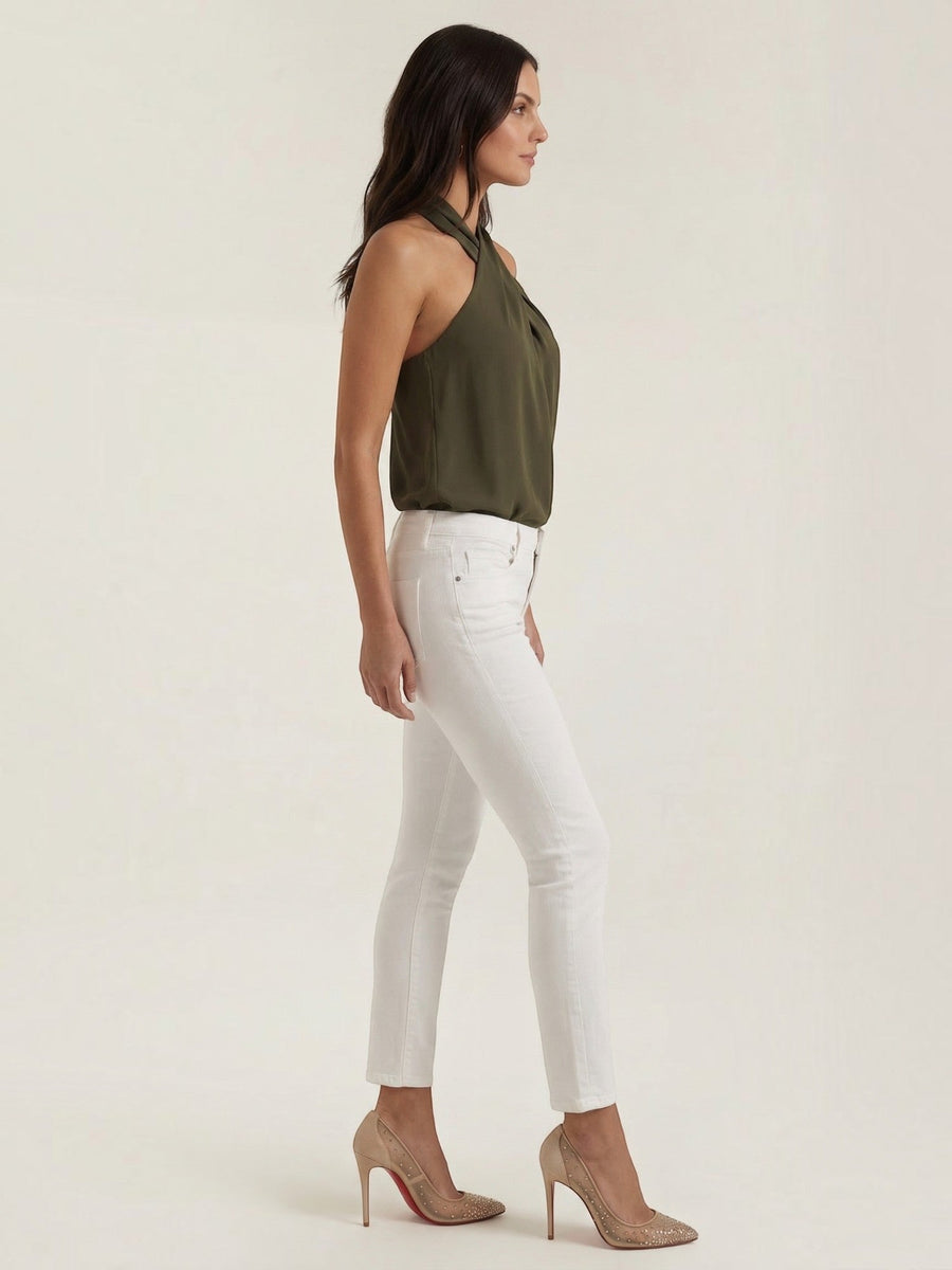 Gina Halter-Top mit Cross-Ausschnitt