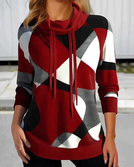 Athena Hoodie mit geometrischem Muster