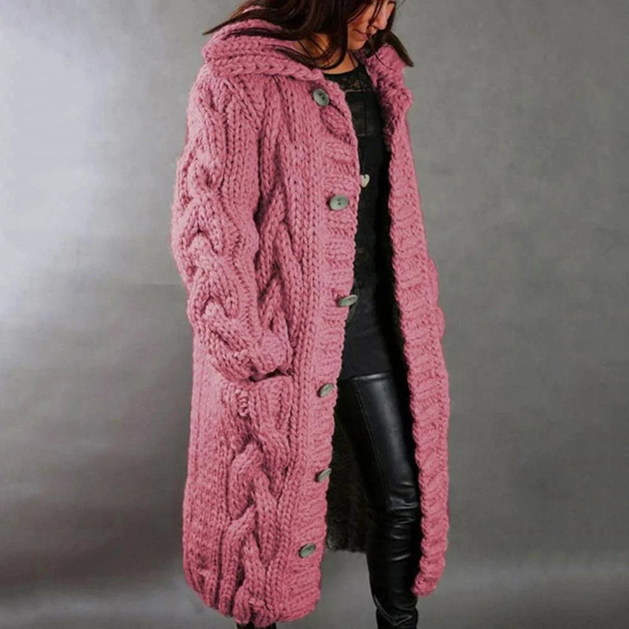 Valora Strickjacke mit Zopfmuster