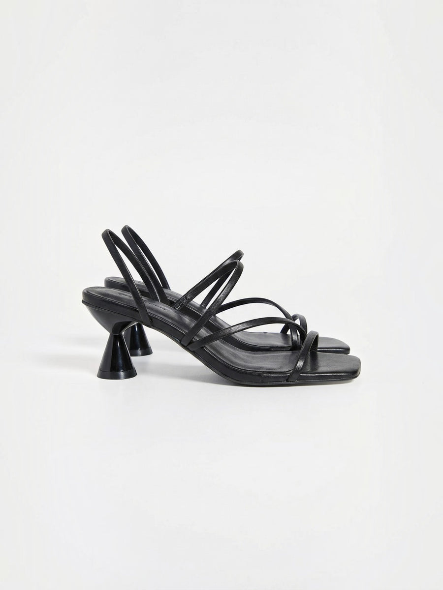 Saphira Damen Sandalen | Kunstleder, Kegelförmiger Skulpturabsatz, Bequem - 7